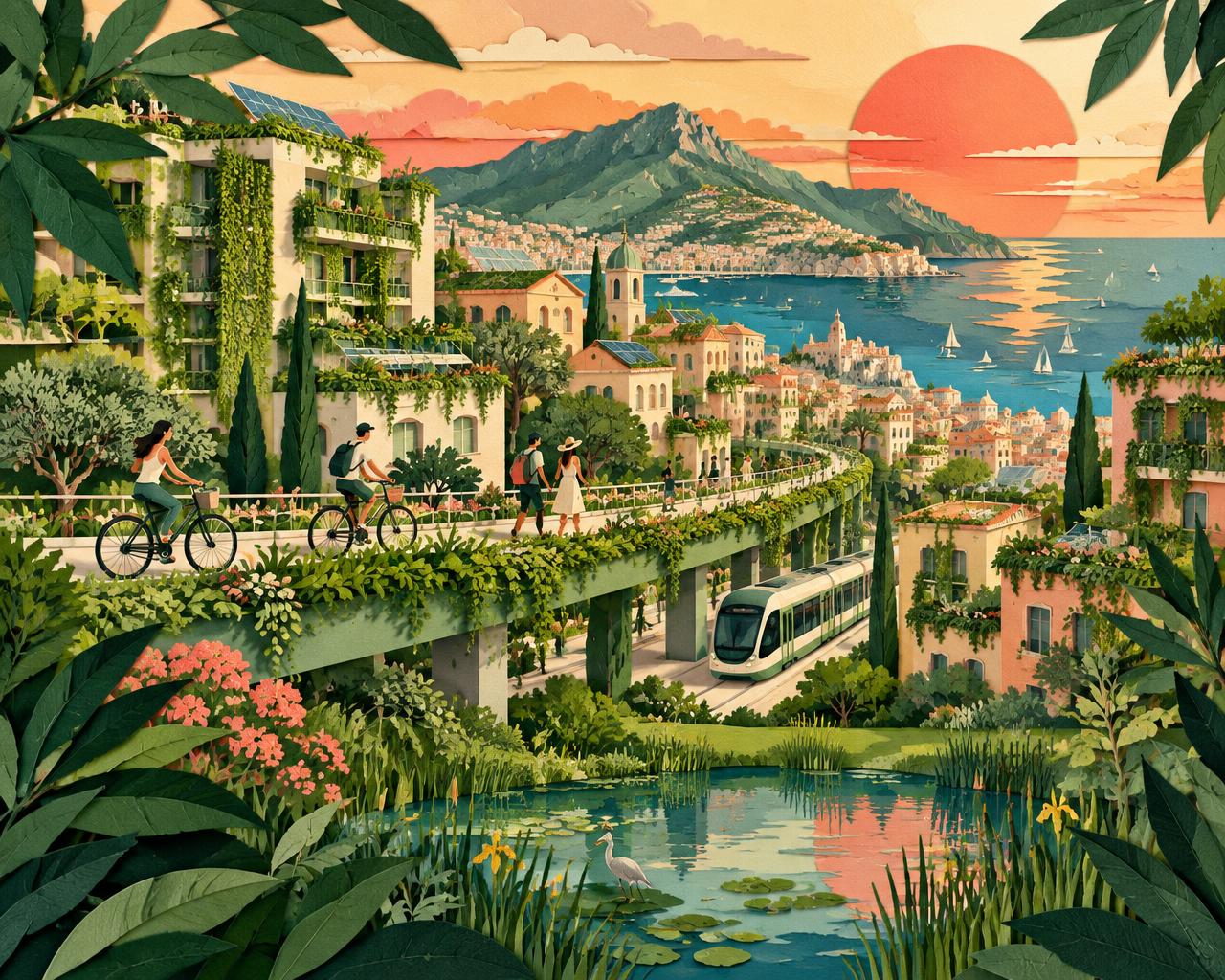 Una città in cui il verde fa parte dello spazio urbano